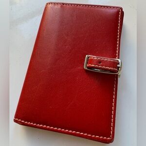 Coach Vintage Special Ed. Hampton Red Leather 
Foldover Clip Card/ID Window Case